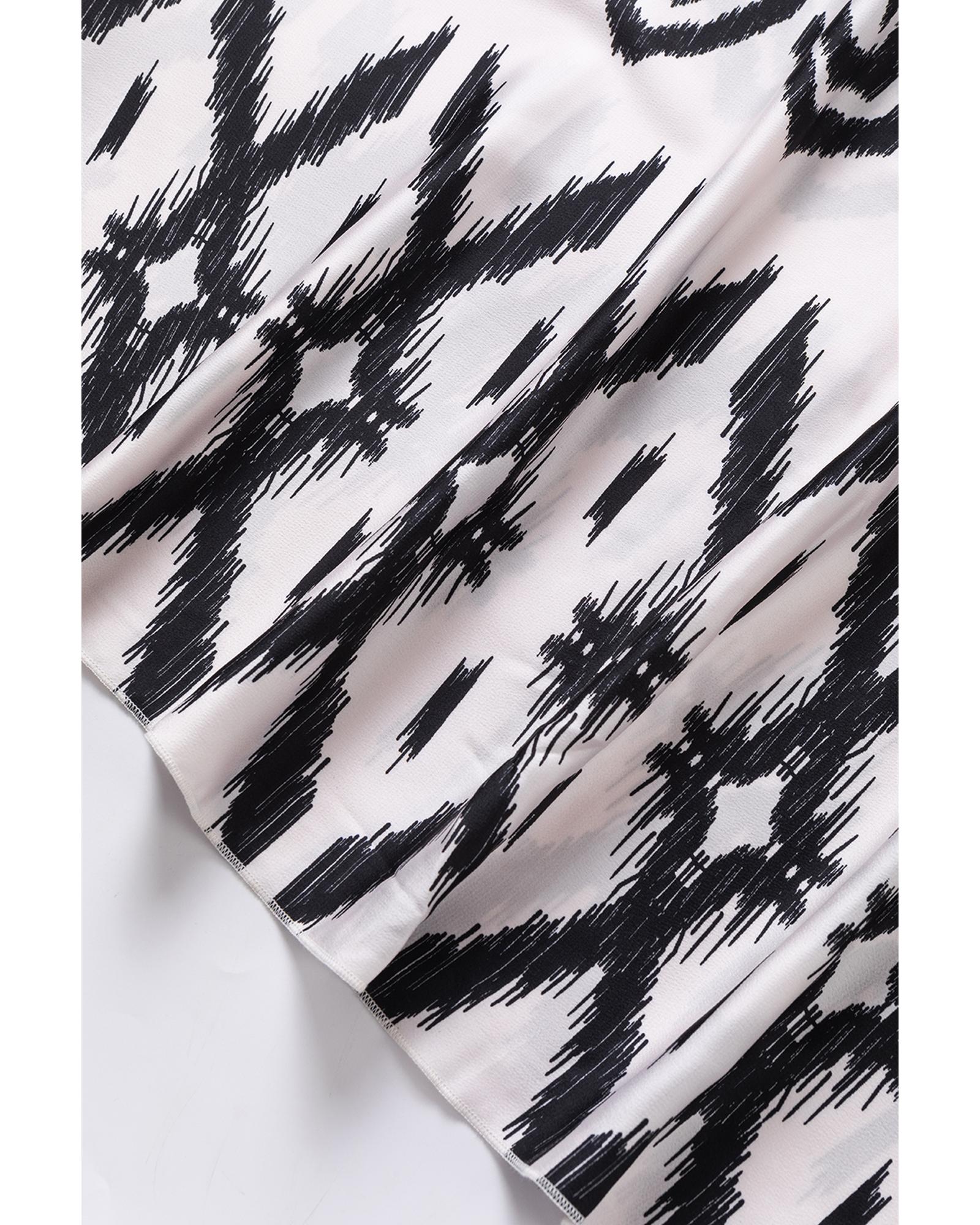 Black Western  Aztec Printed Fashion Vacation Sundress - XL