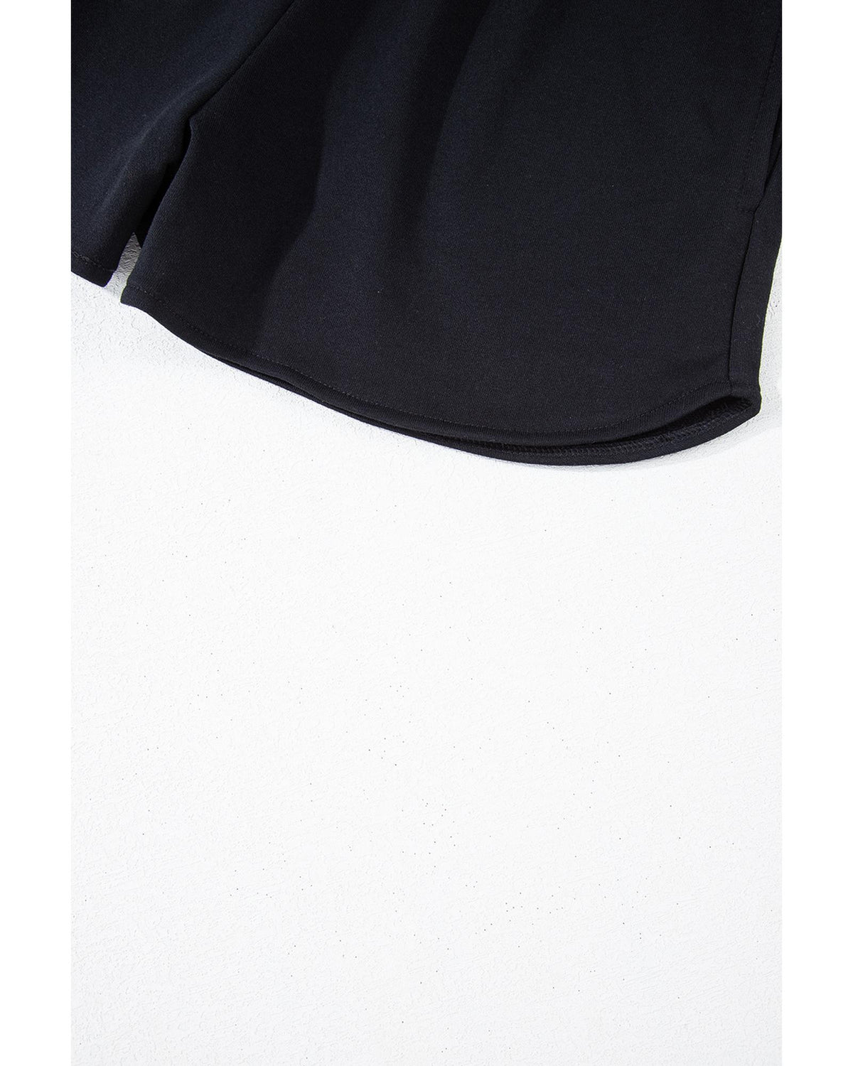 Black Sequined COFFEE Loose Fit Sweatshirt and Shorts Set - S