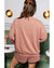 Straw Yellow Sequined COFFEE Loose Fit Sweatshirt and Shorts Set - L
