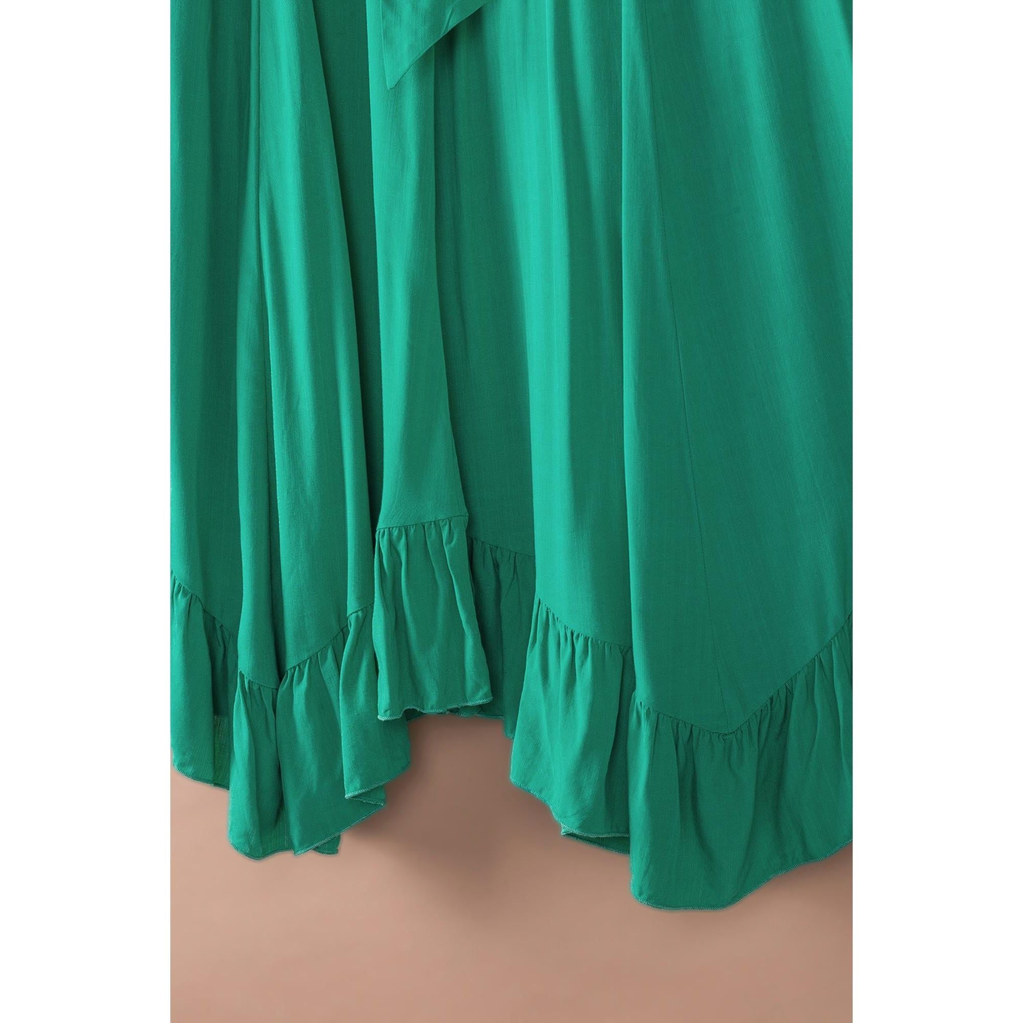 Azura Exchange Asymmetric Flounce Belted Maxi Skirt - L