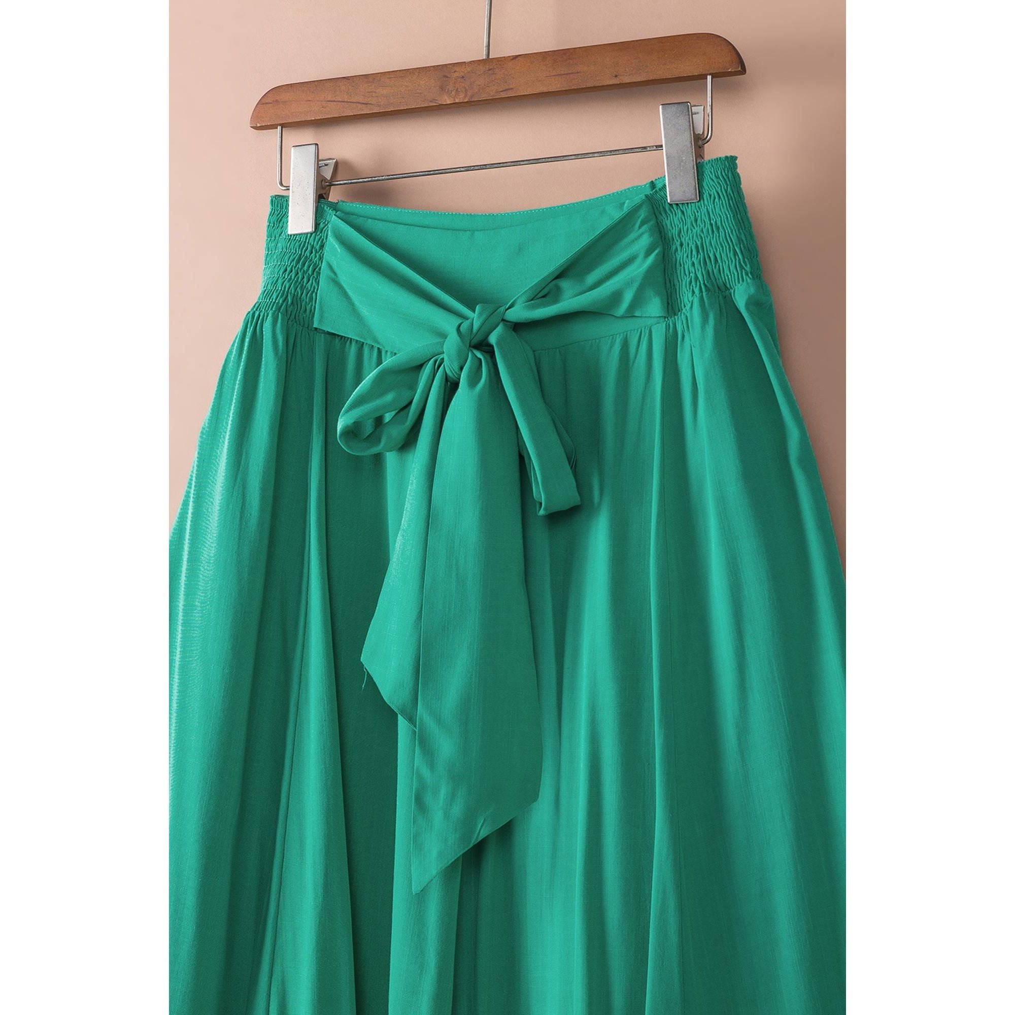 Azura Exchange Asymmetric Flounce Belted Maxi Skirt - L