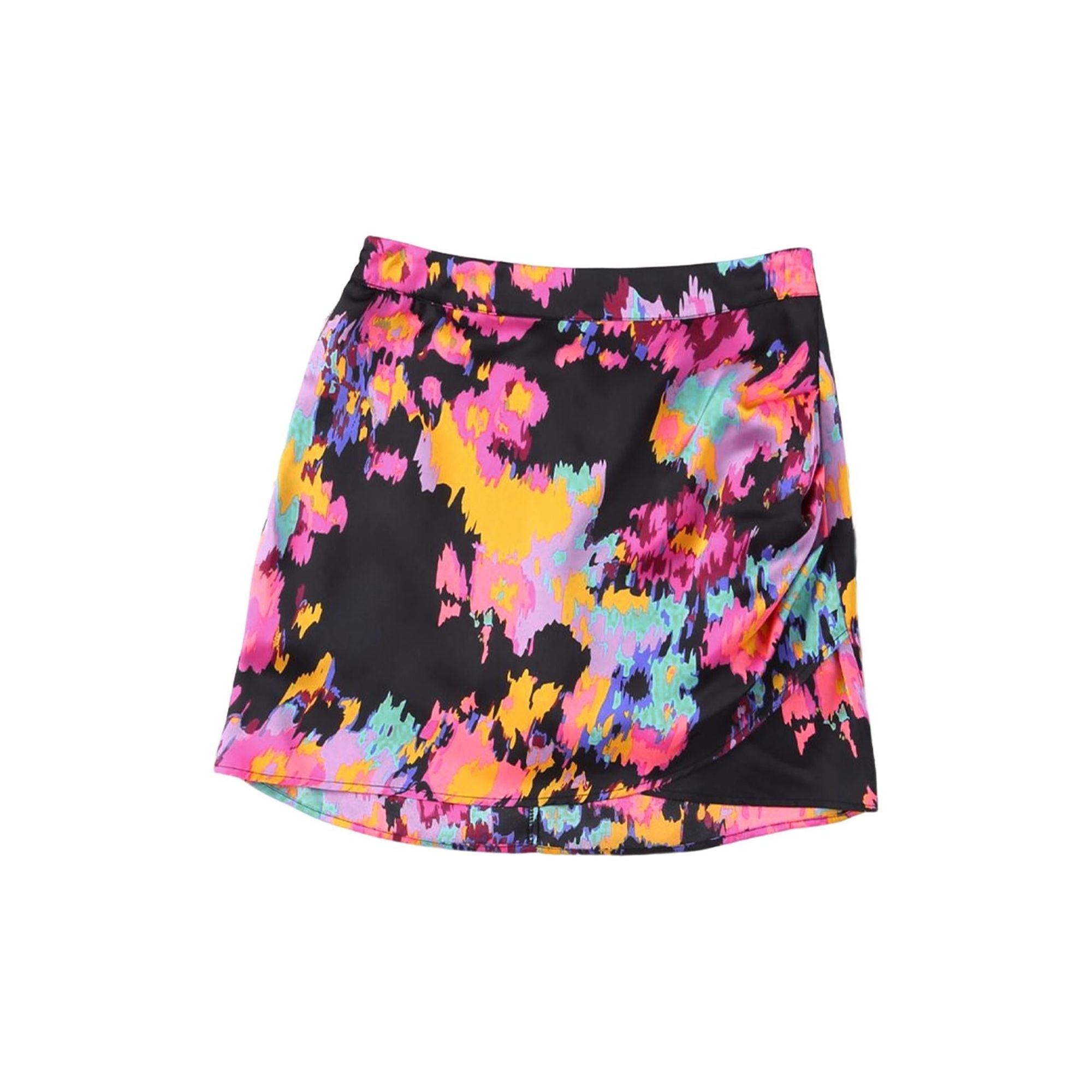 Azura Exchange Abstract Print Wrap Hem Mini Skirt - L