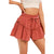 Azura Exchange Belted Frill Trim Casual Shorts - M