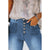 Azura Exchange Button Fly Skinny Jeans with Pockets - XL