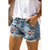 Azura Exchange American Flag Patchwork Denim Shorts - M