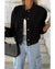 Black Big Pockets Baseball Collar Jacket - L