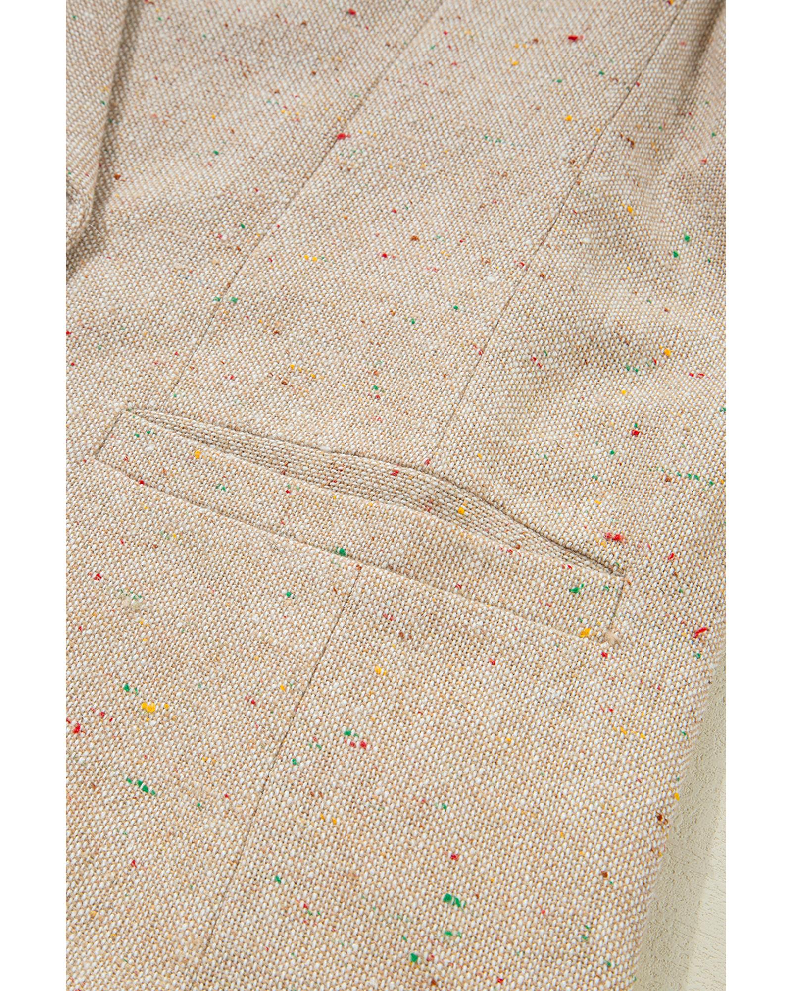 Oatmeal Single Breasted Elegant Suit Jacket - M