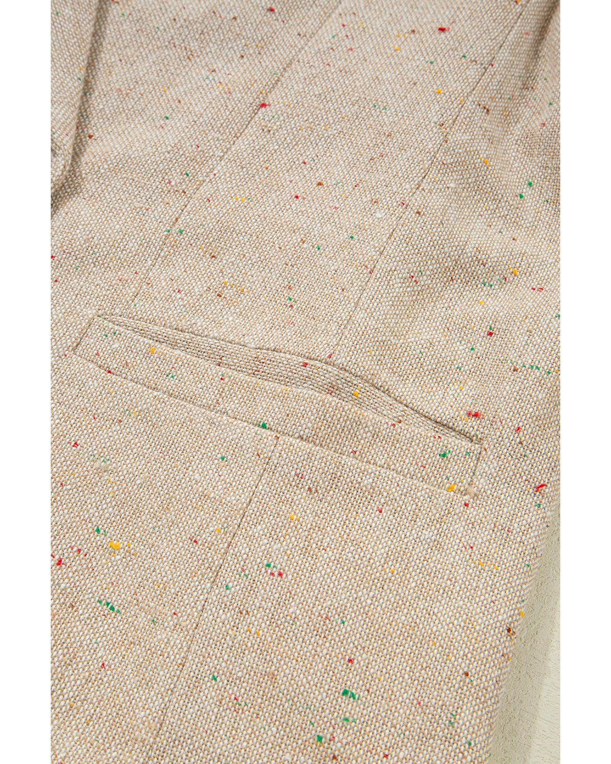 Oatmeal Single Breasted Elegant Suit Jacket - S