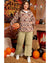 Red Plus Size Western Fashion Aztec Patterned Half Zip High Neck Hoodie - 1X