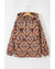 Red Plus Size Western Fashion Aztec Patterned Half Zip High Neck Hoodie - 4X