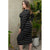 Azura Exchange Black Plus Size Striped Loose Long Shift Dress - 1X