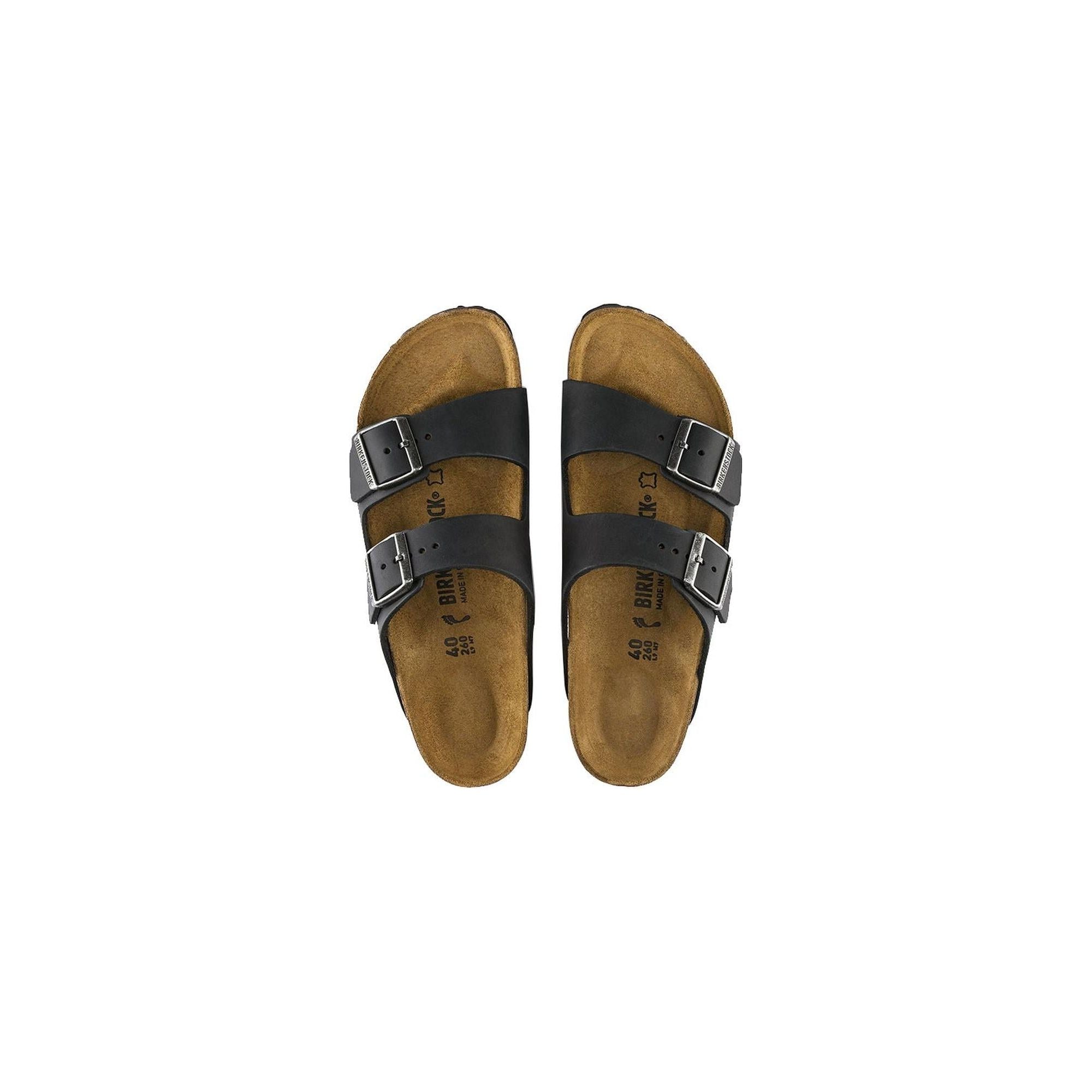 Classic Leather Double Buckle Sandals - 36 EU