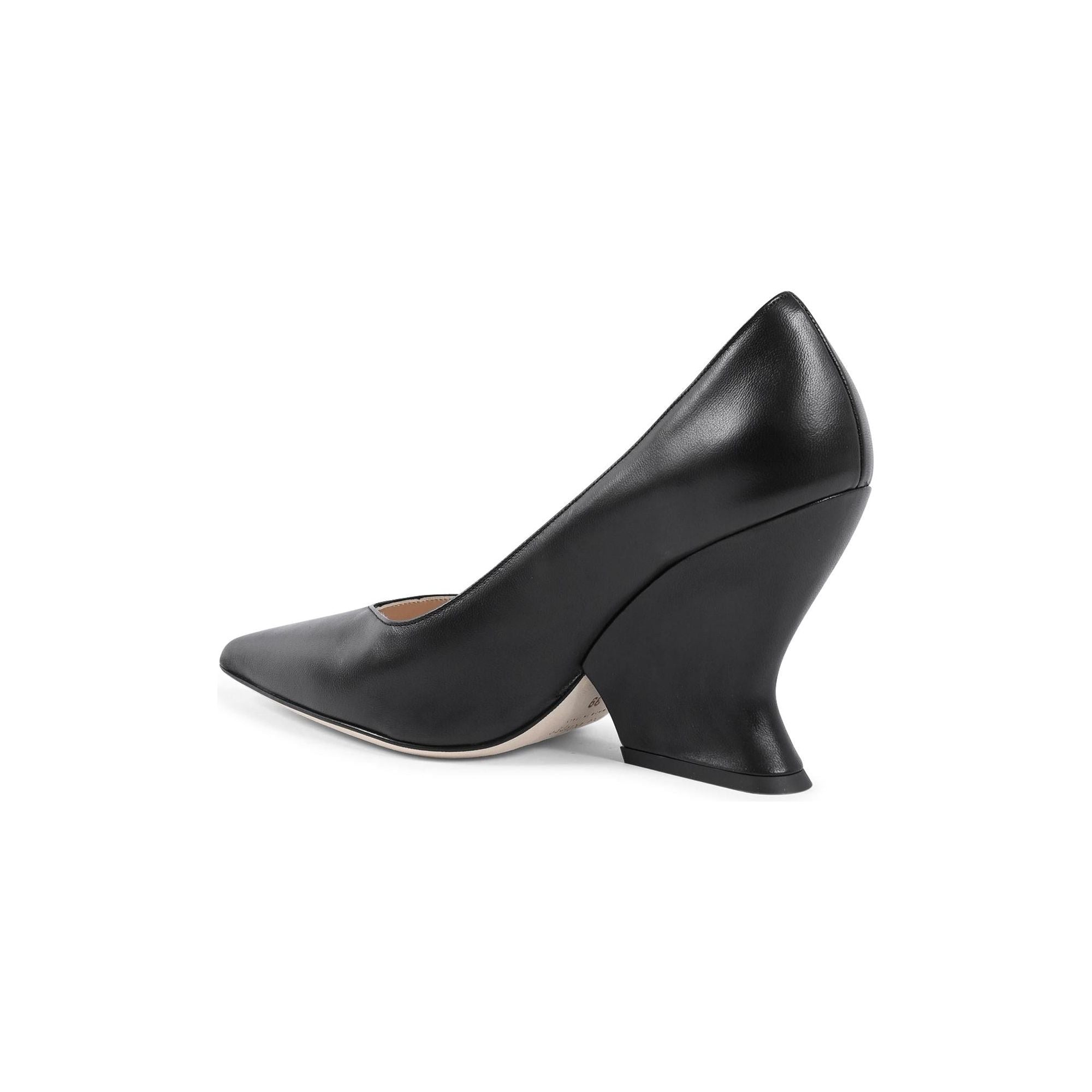 Wave-Shaped Heel Pointed-Toe Pumps - 38 EU