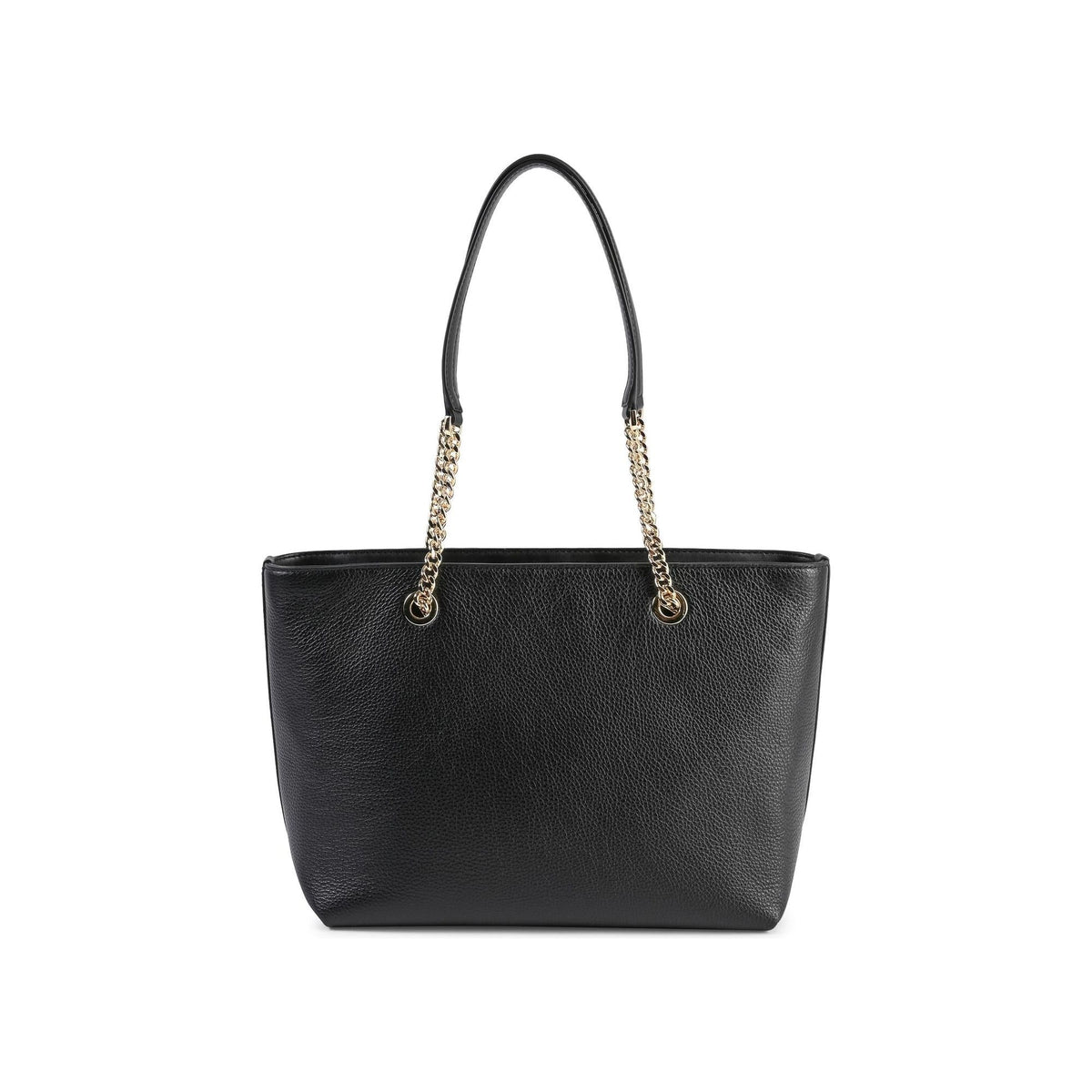 Leather Chain Tote Bag - One Size