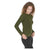 Crown of Edinburgh Cashmere Women's Boat Neck Cashmere Sweater - COE 007 in Verde Oliva - XS