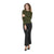 Crown of Edinburgh Cashmere Women's Boat Neck Cashmere Sweater - COE 007 in Verde Oliva - XS