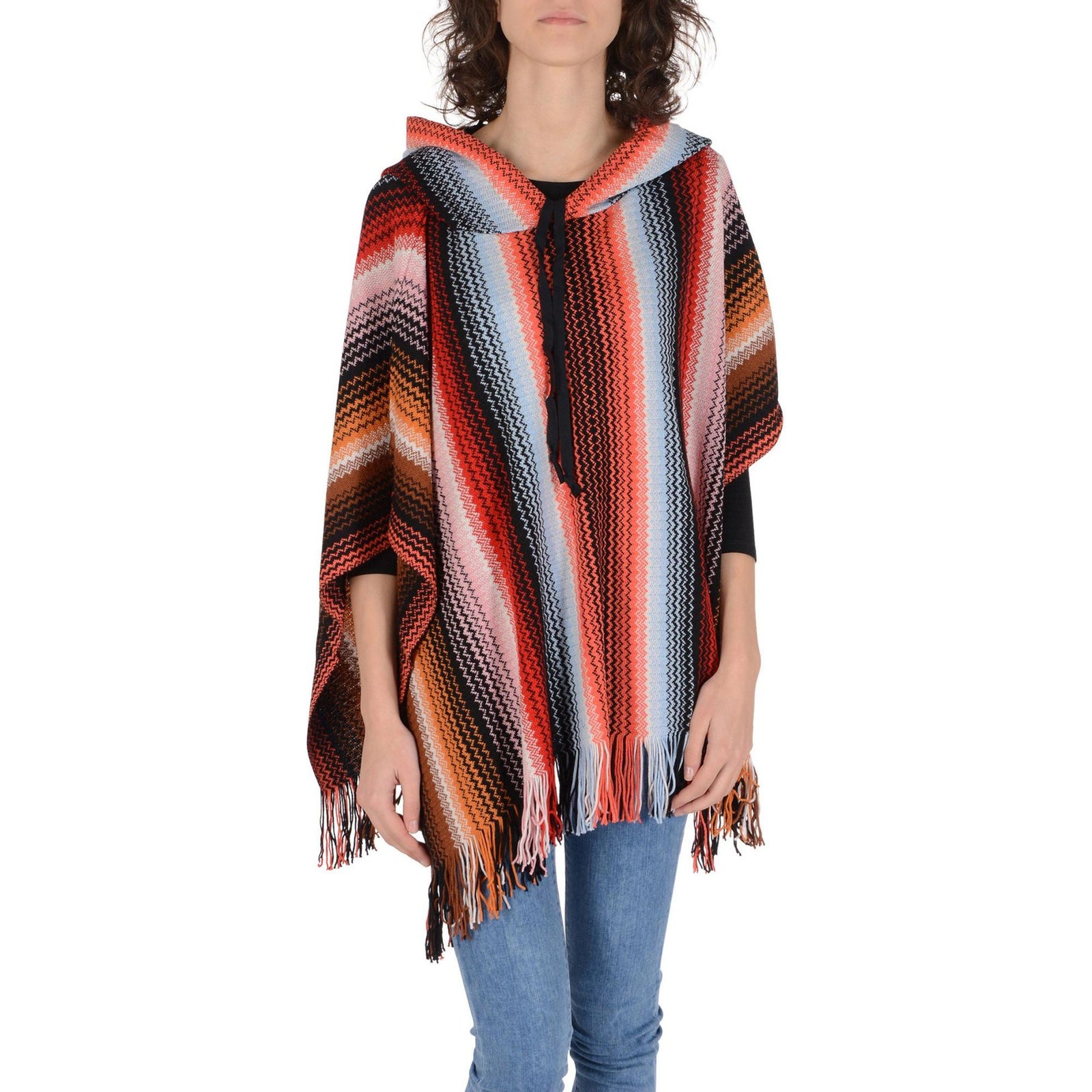 Wool Blend Poncho - One Size