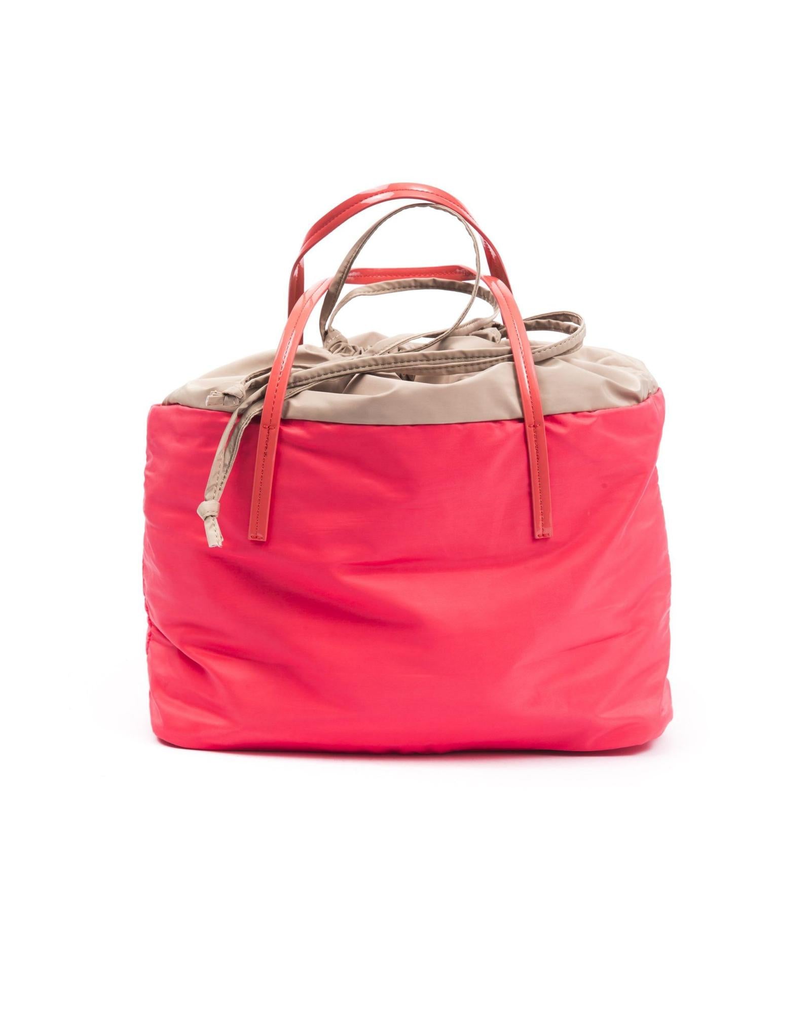 BYBLOS Women's Elegant Fabric and Patent Shopper Tote - One Size