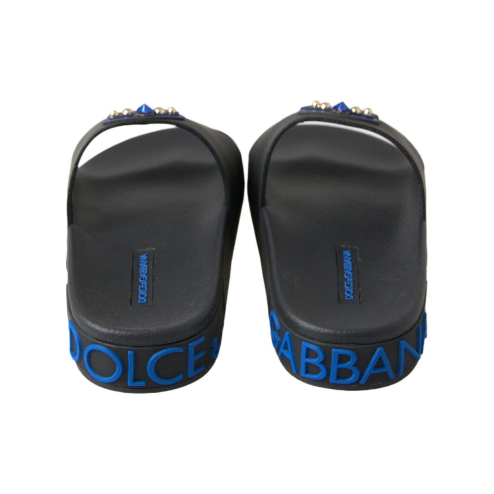 Dolce & Gabbana Women's Black Slides Sandals Beach Saint Barth Shoes - 36 EU