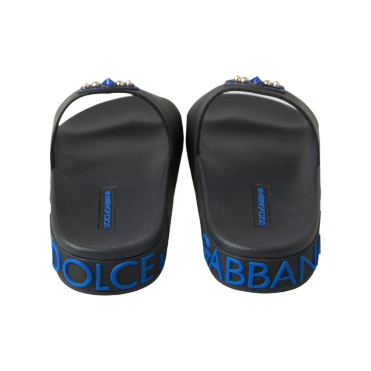 Dolce & Gabbana Women's Black Slides Sandals Beach Saint Barth Shoes - 37 EU