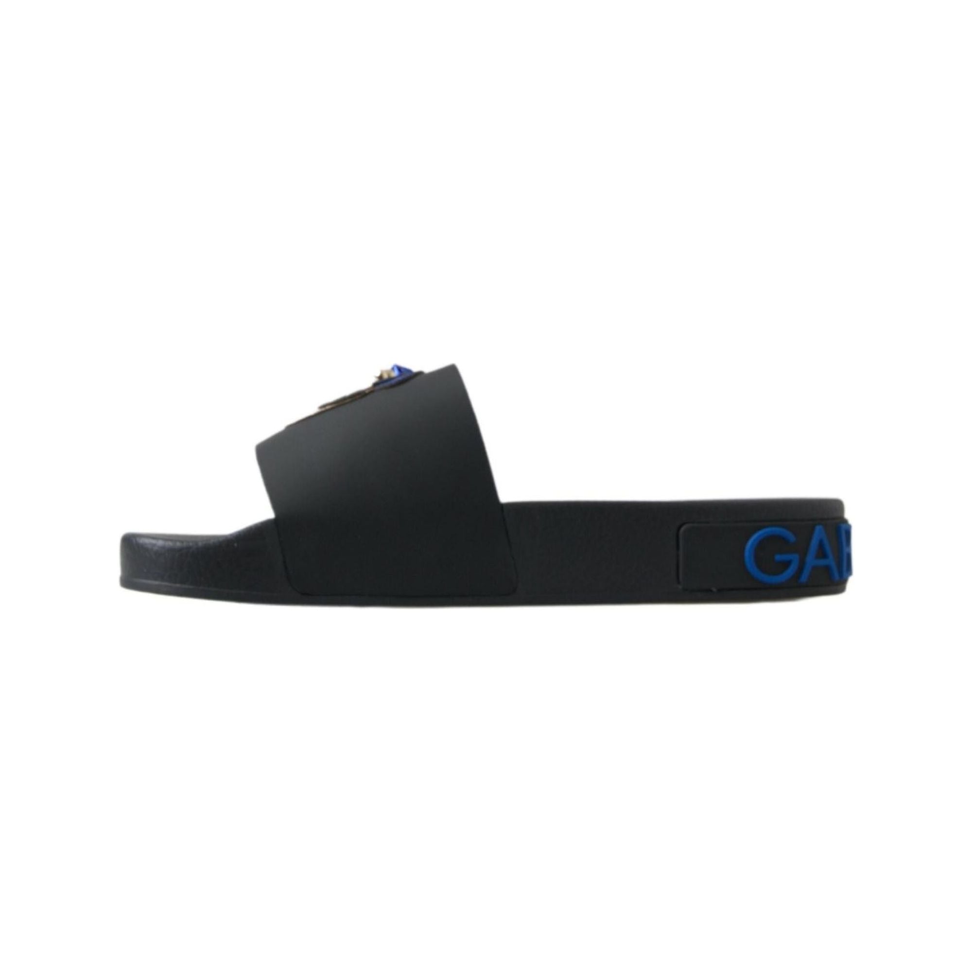 Dolce & Gabbana Women's Black Slides Sandals Beach Saint Barth Shoes - 37 EU