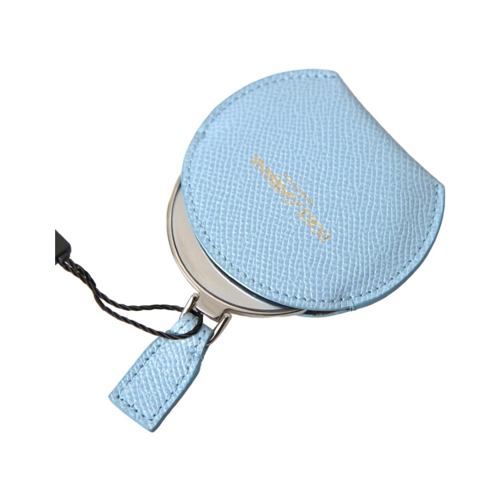 Dolce & Gabbana Women's Light Blue Calfskin Leather Mirror Holder - One Size