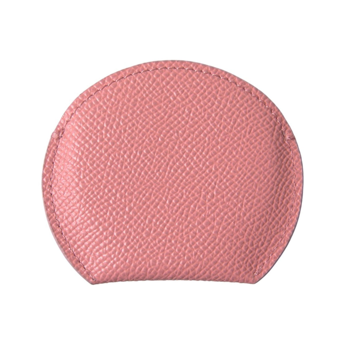 Dolce & Gabbana Women's Pink Calfskin Leather Round Mirror Holder - One Size