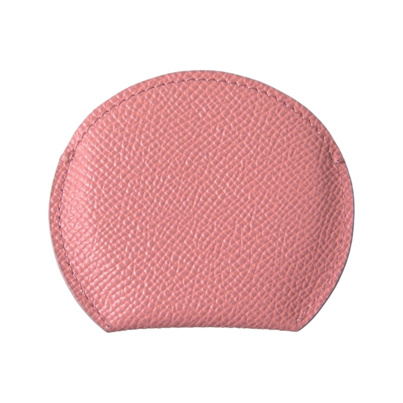 Dolce & Gabbana Women's Pink Calfskin Leather Round Mirror Holder - One Size