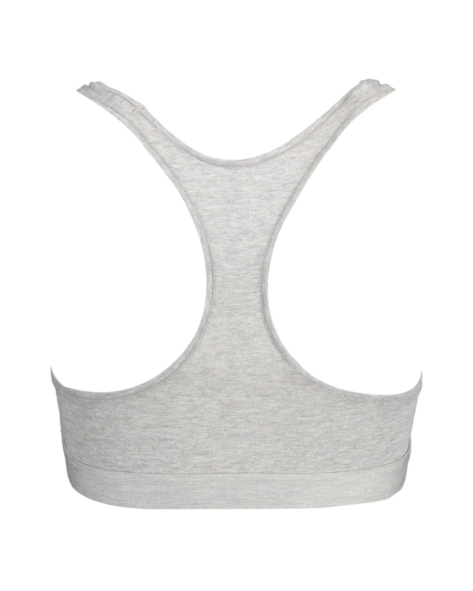 Tommy Hilfiger Women's Gray Cotton  Sports Bra - XS