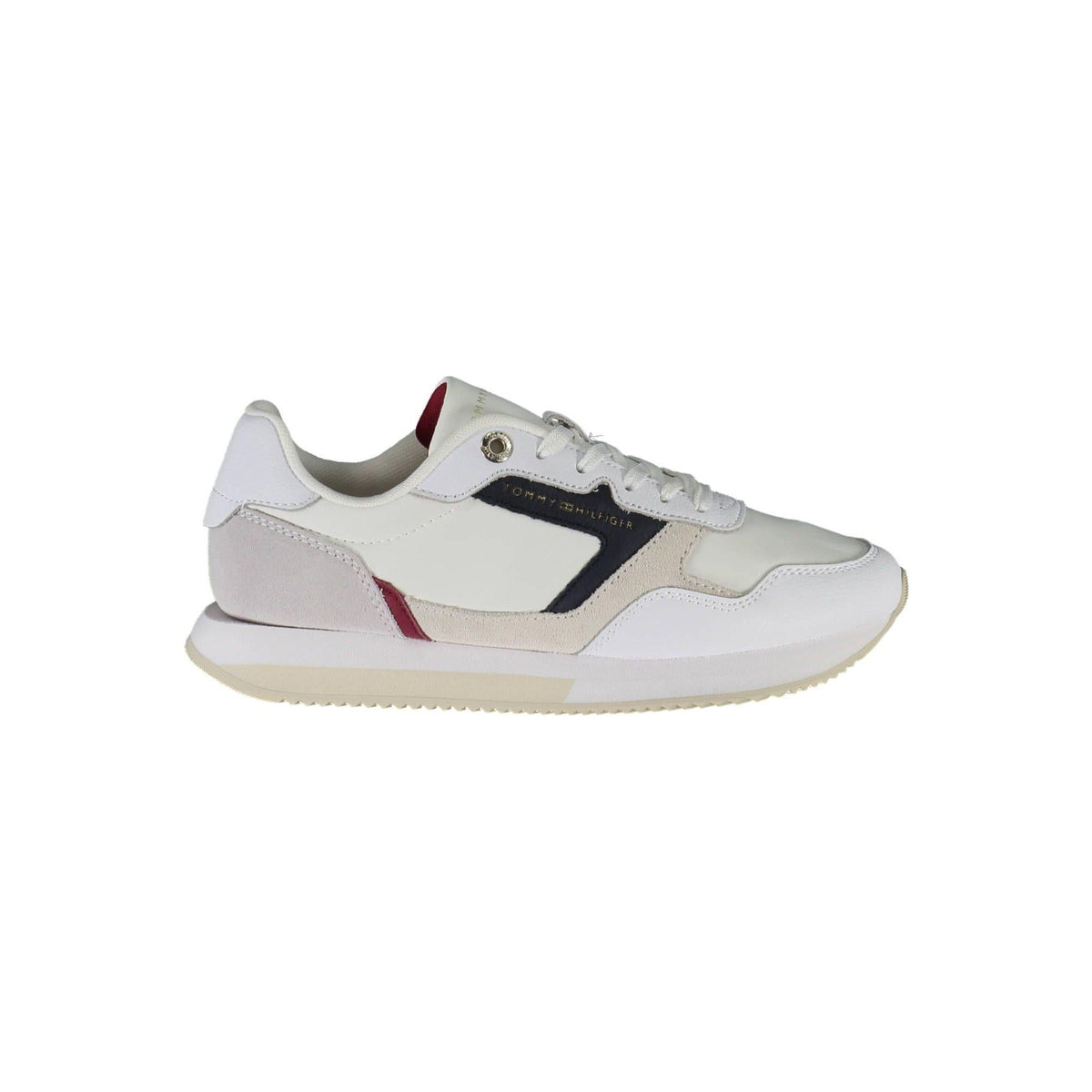 Tommy Hilfiger Women&#39;s White Polyester Sneaker - 37 EU