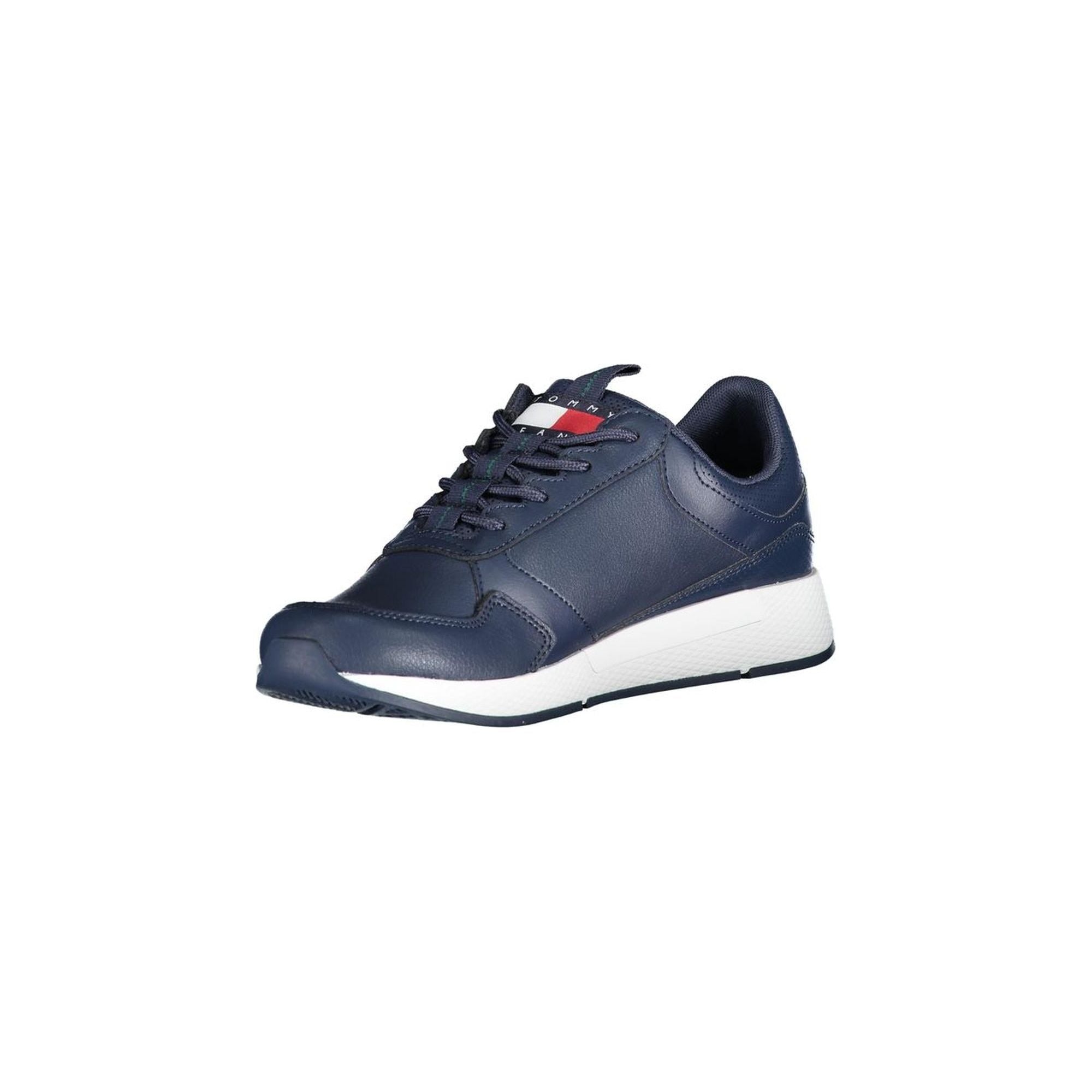 Tommy Hilfiger Men's Blue Polyester Sneaker - 40 EU