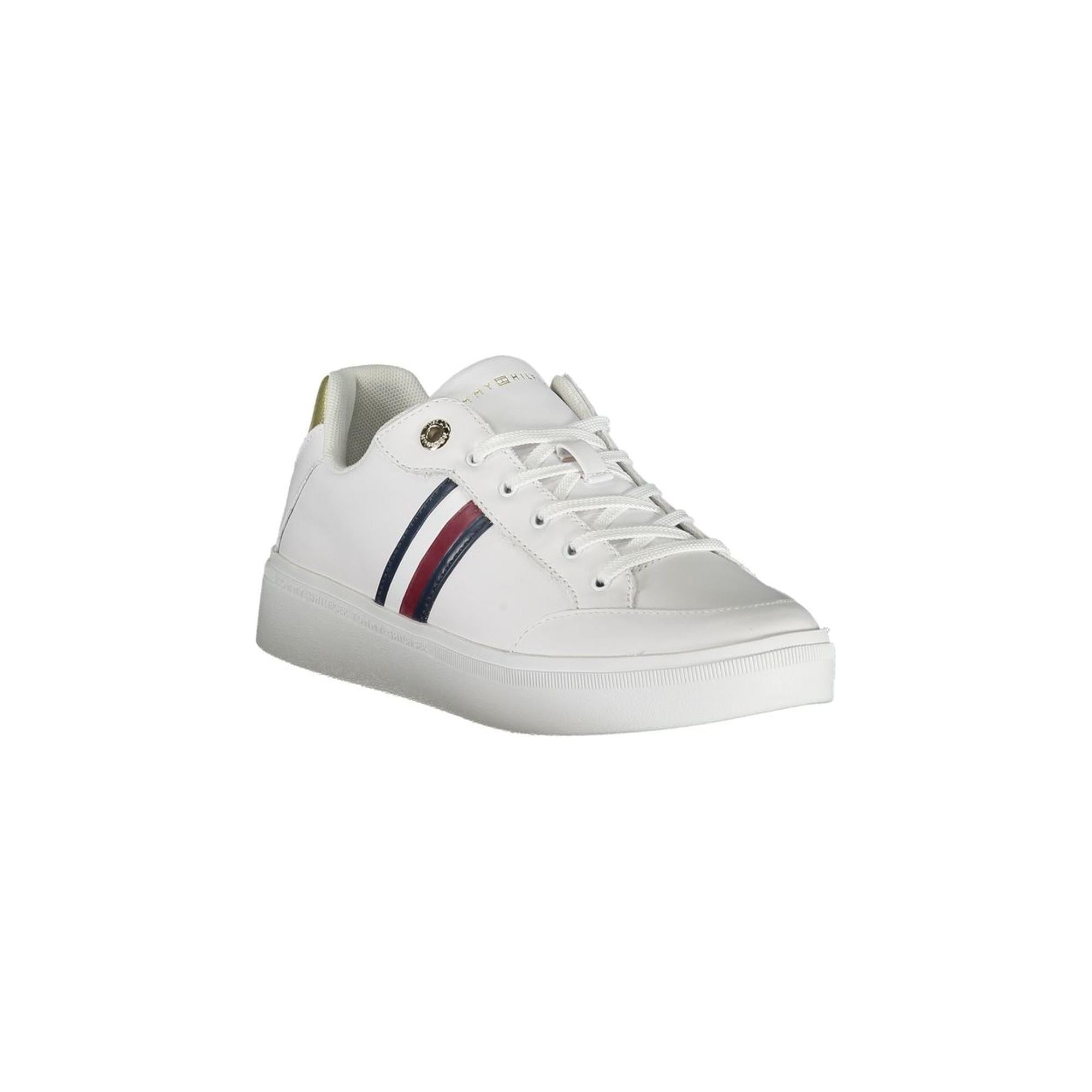 Tommy Hilfiger Women's White Polyester Sneaker - 37 EU