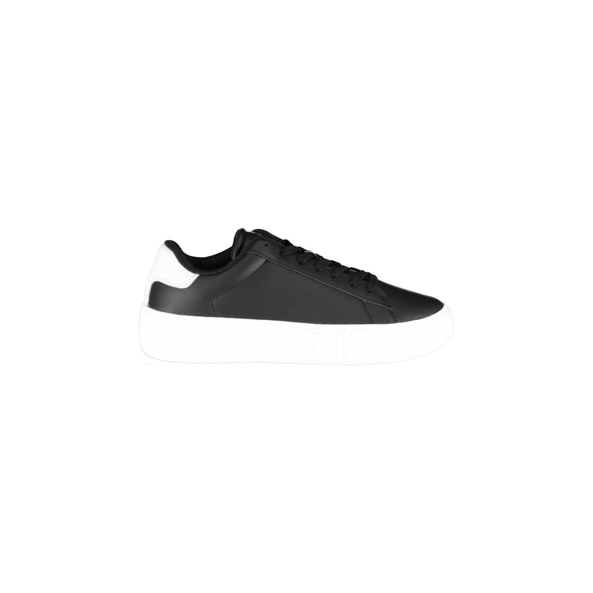 Tommy Hilfiger Men&#39;s Black Polyester Sneaker - 44 EU