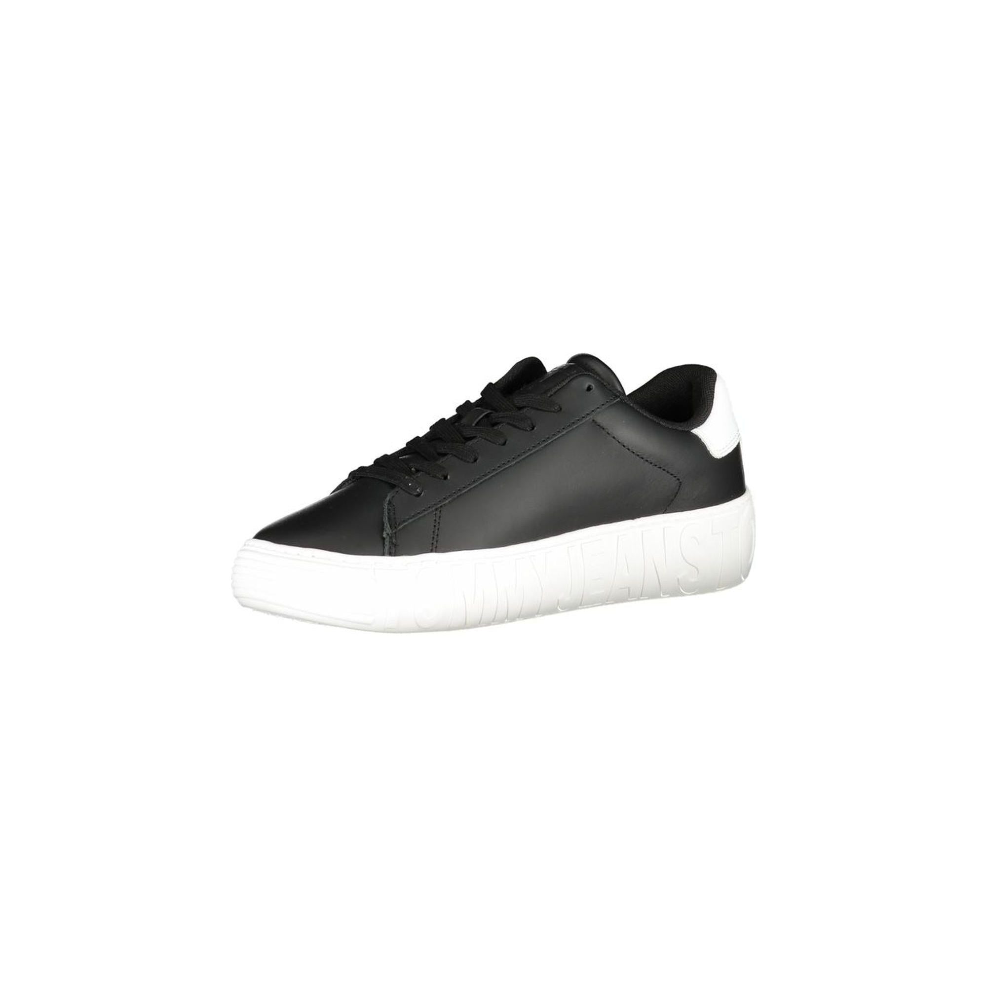 Tommy Hilfiger Men's Black Polyester Sneaker - 46 EU