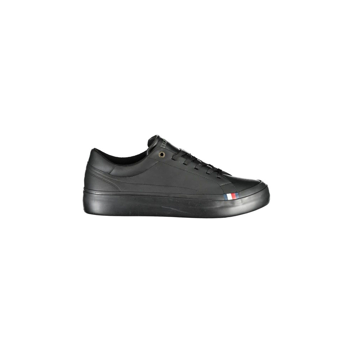 Tommy Hilfiger Men&#39;s Black Polyester Sneaker - 40 EU