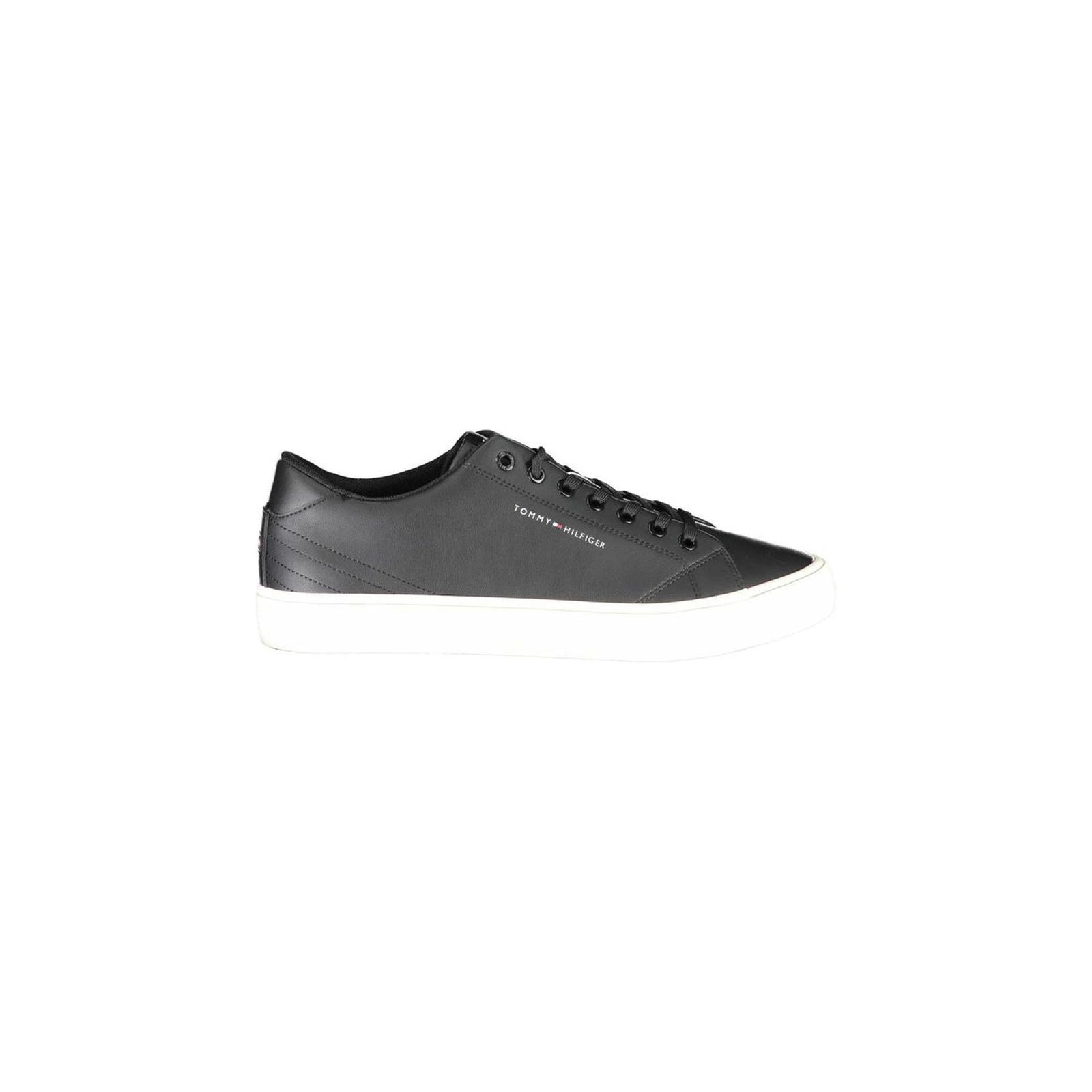 Tommy Hilfiger Men's Black Polyester Sneaker - 40 EU