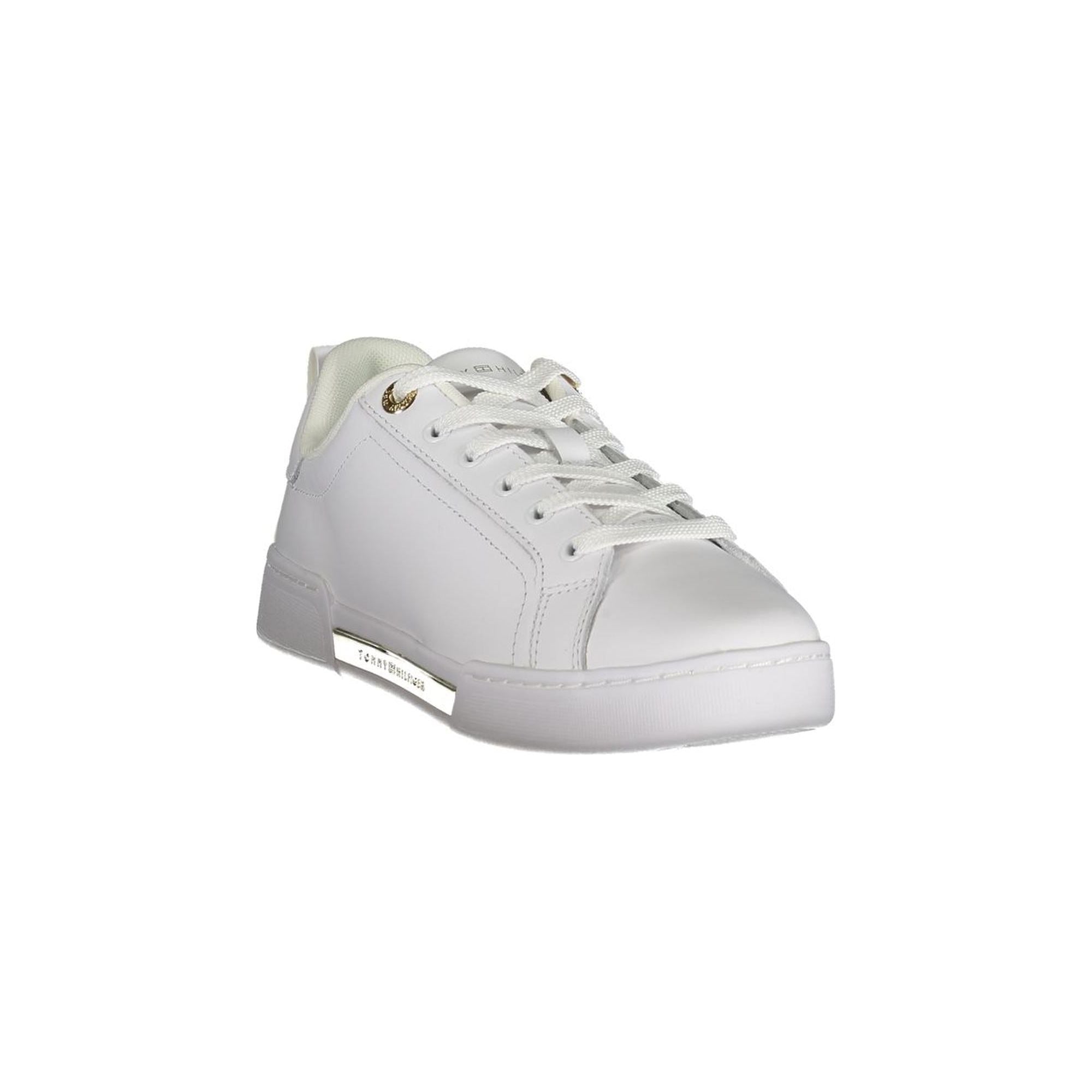 Tommy Hilfiger Women's White Polyester Sneaker - 37 EU