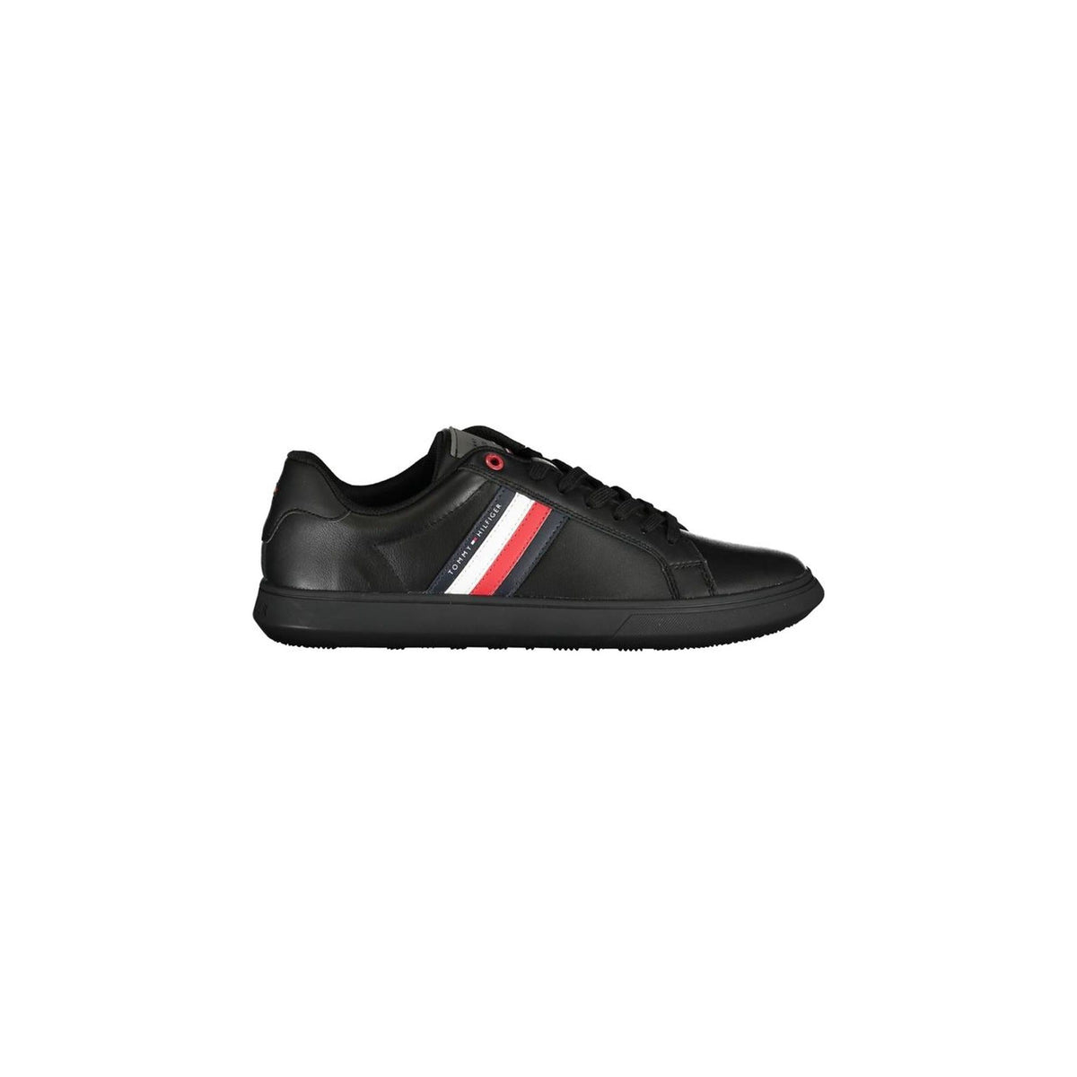 Tommy Hilfiger Men&#39;s Black Polyester Sneaker - 40 EU