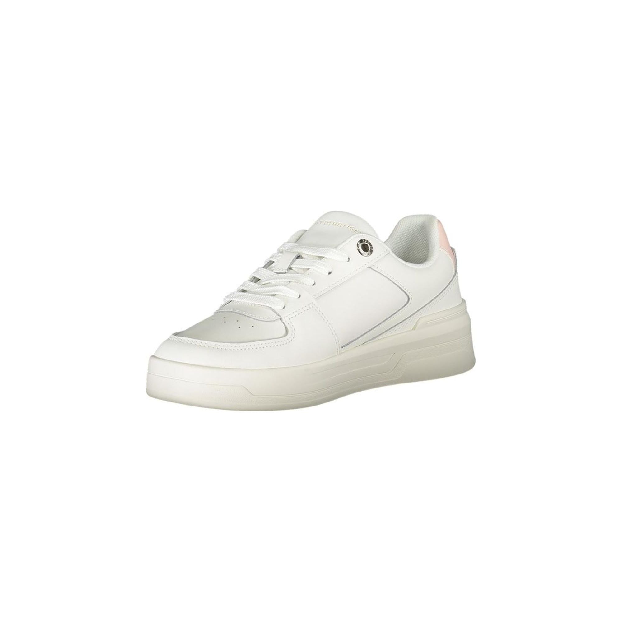 Tommy Hilfiger Women's White Polyester Sneaker - 36 EU