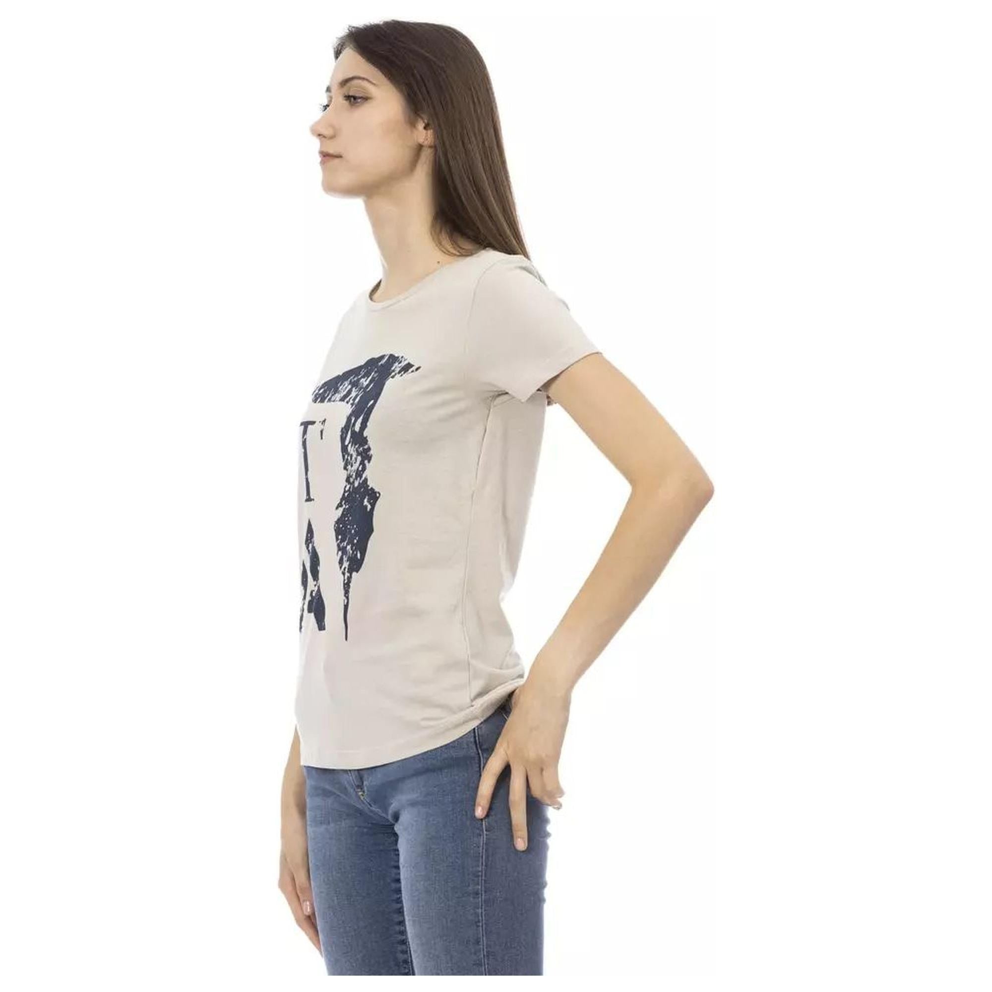 Trussardi Action Women's Beige Cotton Tops & T-Shirt - S