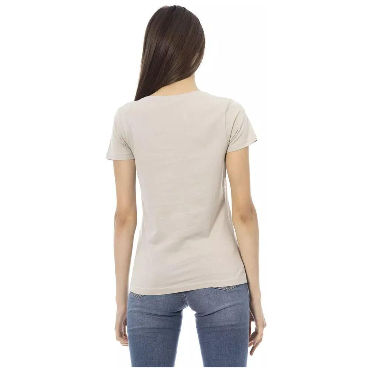 Trussardi Action Women's Beige Cotton Tops & T-Shirt - S