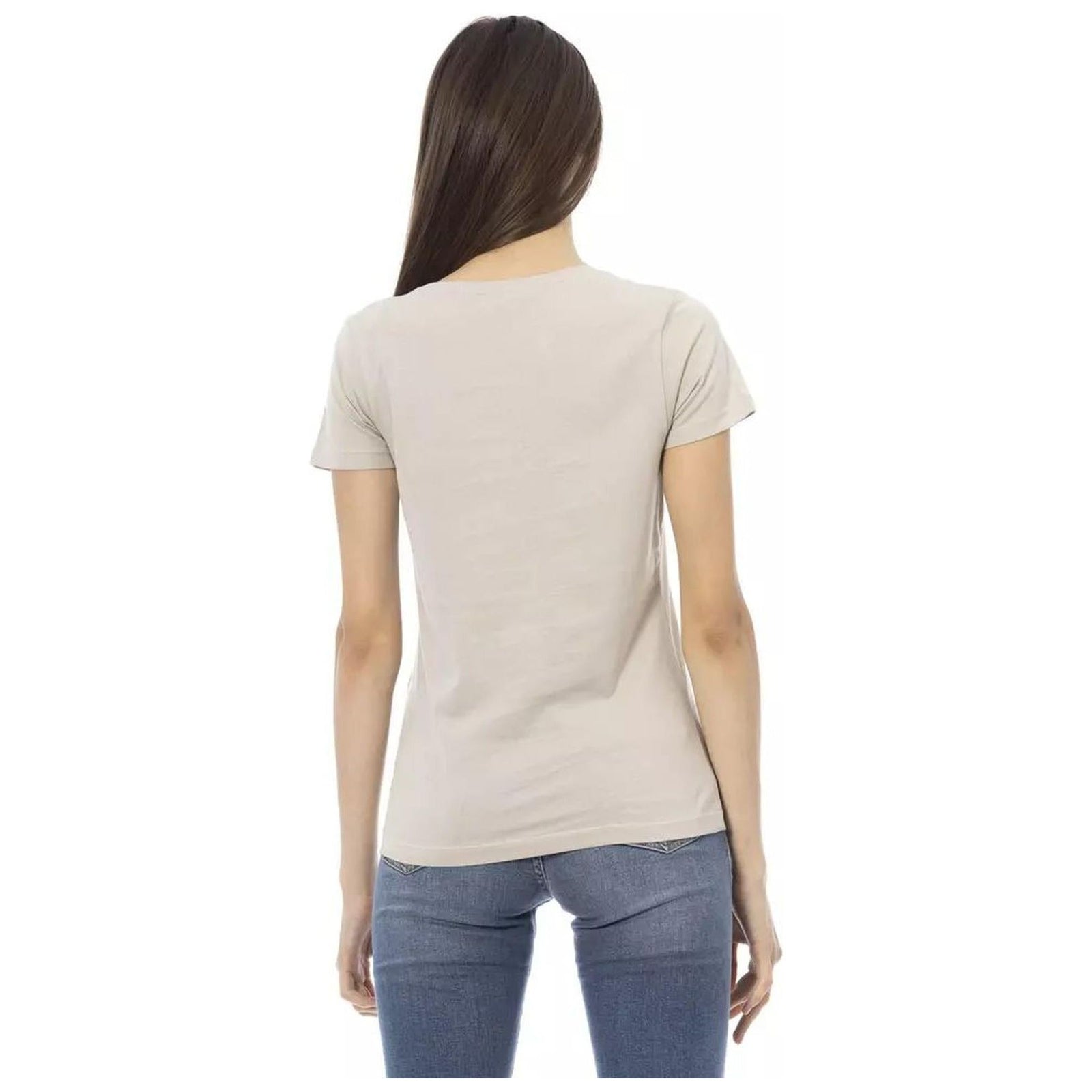 Trussardi Action Women's Beige Cotton Tops & T-Shirt - S