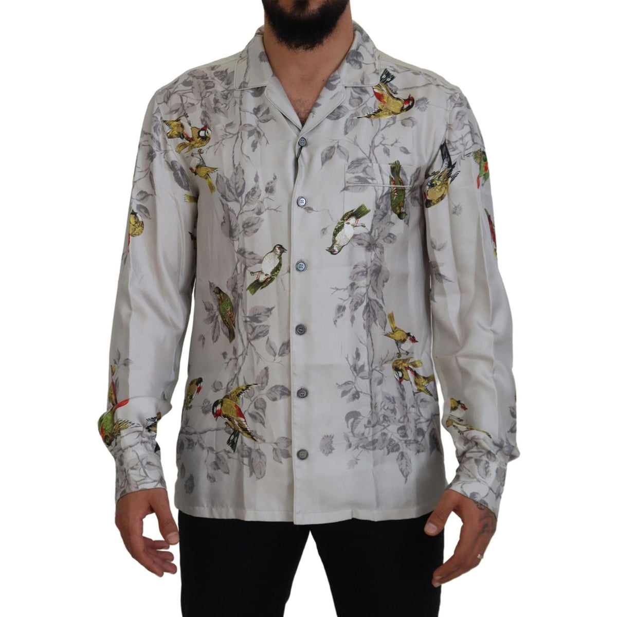 Stunning Dolce &amp; Gabbana Casual Pajama Look Satin Shirt M Men