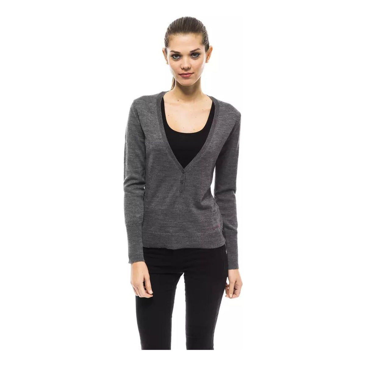 Ungaro Fever Women&#39;s Gray Wool Sweater - 46 IT