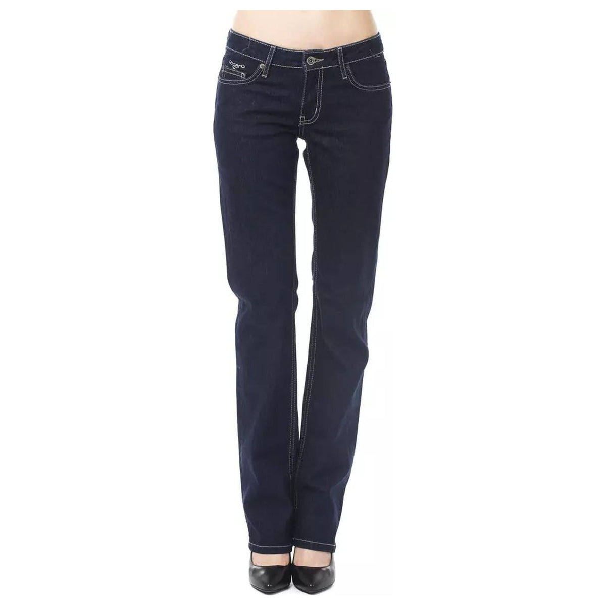 Ungaro Fever Women&#39;s Blue Cotton Jeans &amp; Pant - W30 US