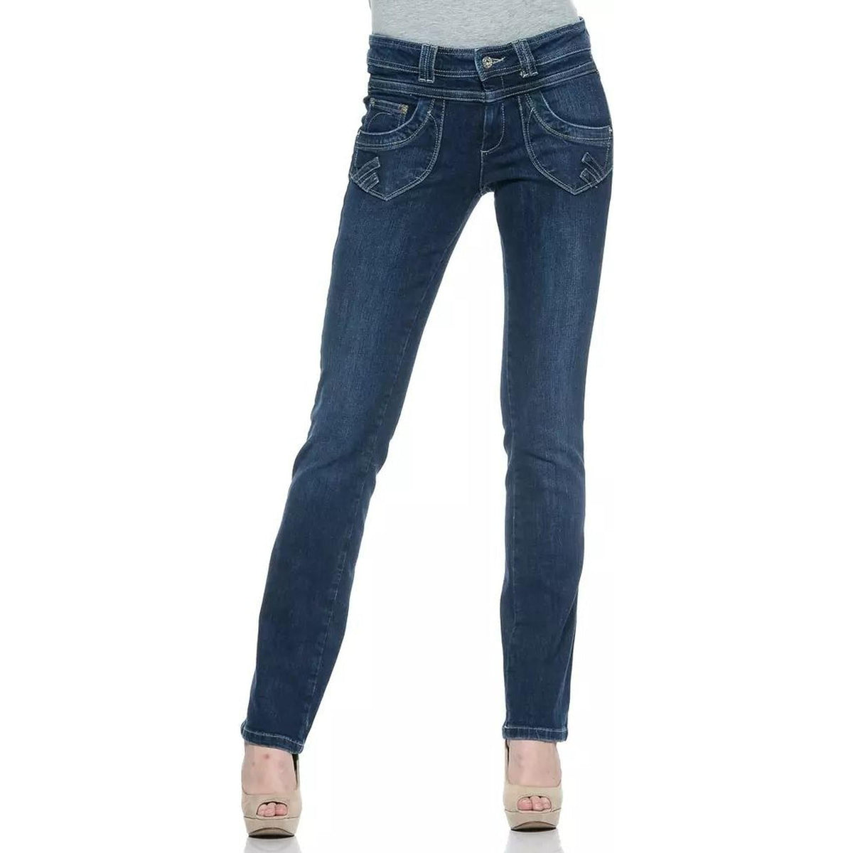 Ungaro Fever Women&#39;s Blue Cotton Jeans &amp; Pant - W29 US