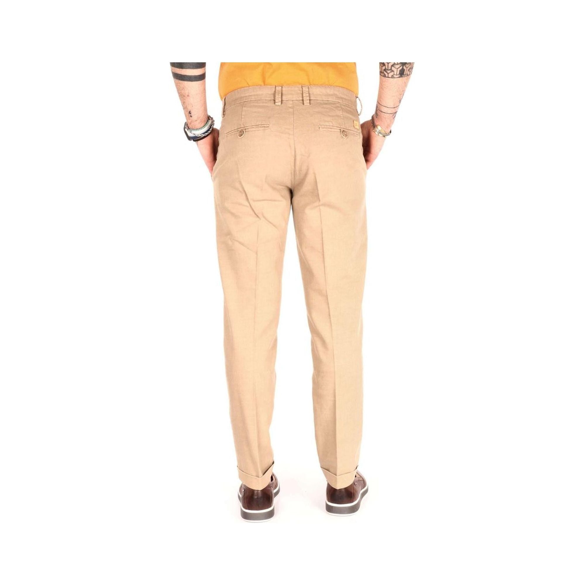 Yes Zee Men's Beige Cotton Jeans & Pant - W33 US