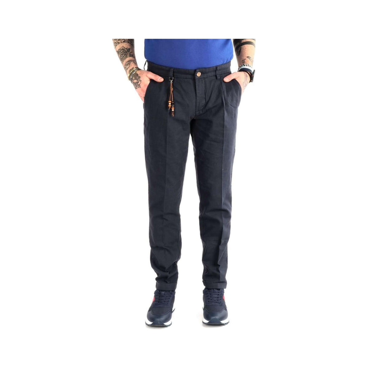 Yes Zee Men&#39;s Blue Cotton Jeans &amp; Pant - W30 US