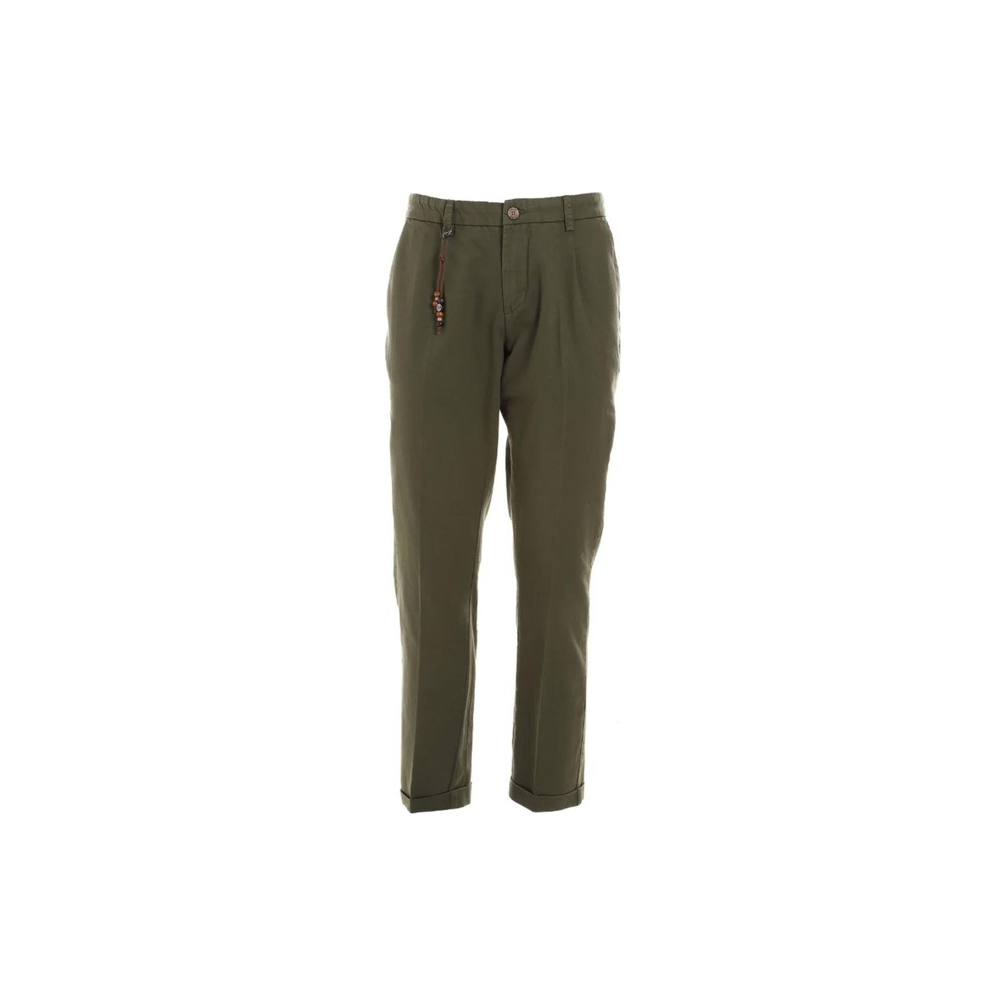 Yes Zee Men's Green Cotton Jeans & Pant - W33 US