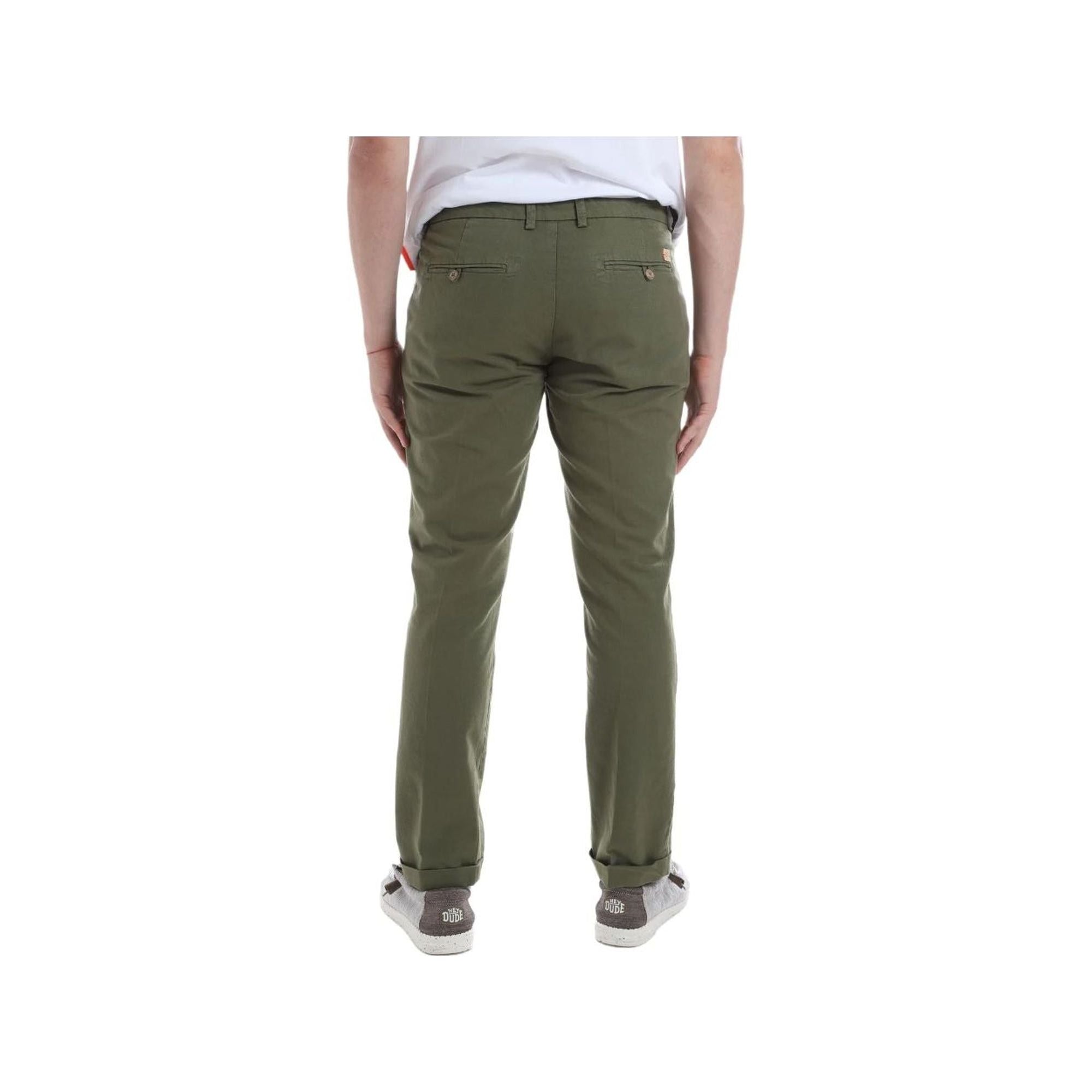 Yes Zee Men's Green Cotton Jeans & Pant - W33 US